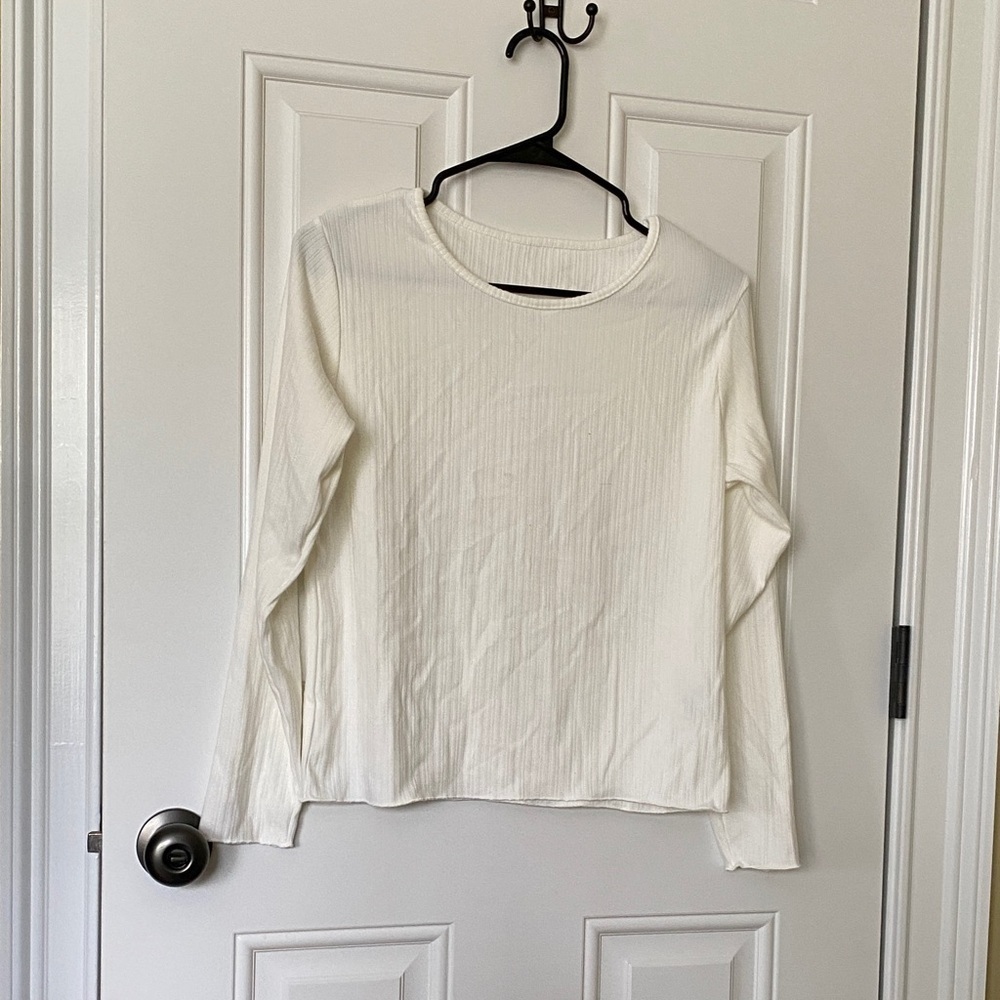 Elegant White Long Sleeve Top